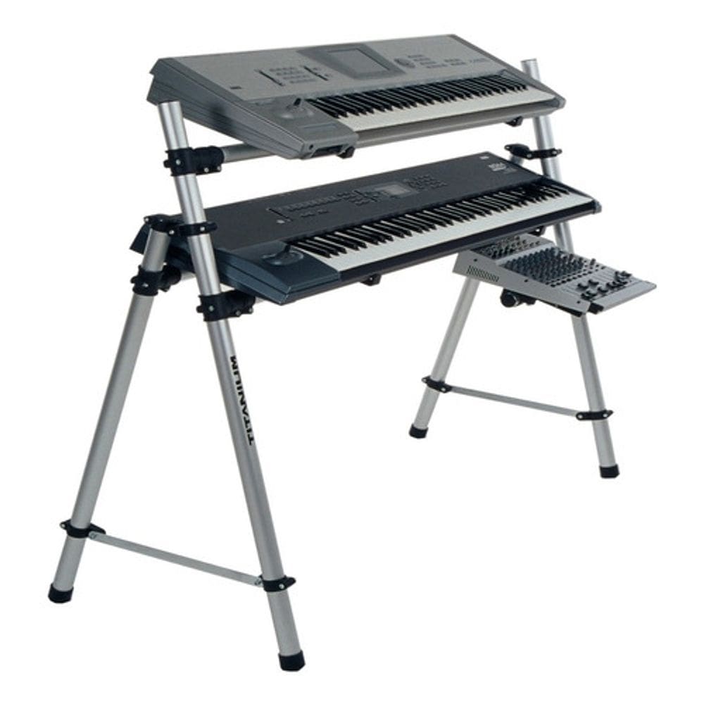Rack Estante Tubular em Aluminio Titanium Ty212 Para Teclados 6 Oitavas Universal