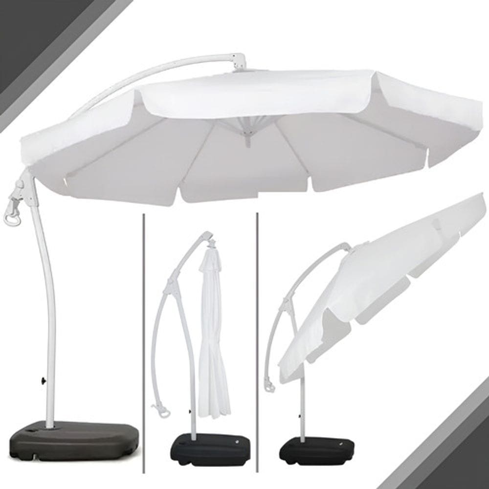 Ombrelone Guarda-sol Lateral Buzios Bel Branco 3 Metros