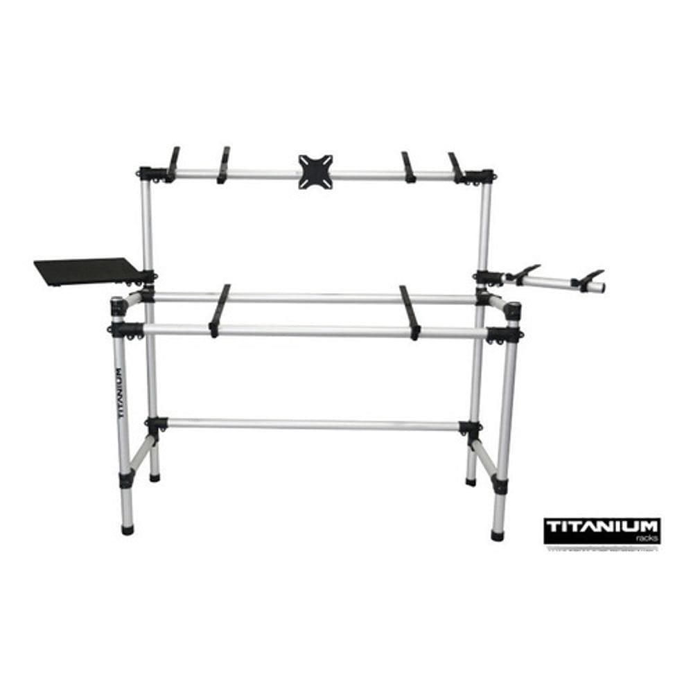 Rack Studio Rs130 Titanium P/ DJ, Estudio, Radio, Produção Musical (Acomoda Mesa de Som, Teclado, Interface de Audio,,,