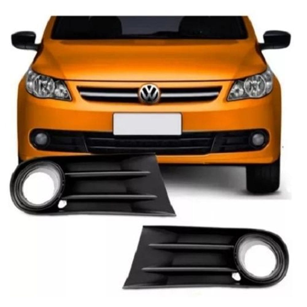 Par Grade Moldura Milha Gol Saveiro Voyage G5 2009/.C/. Furo