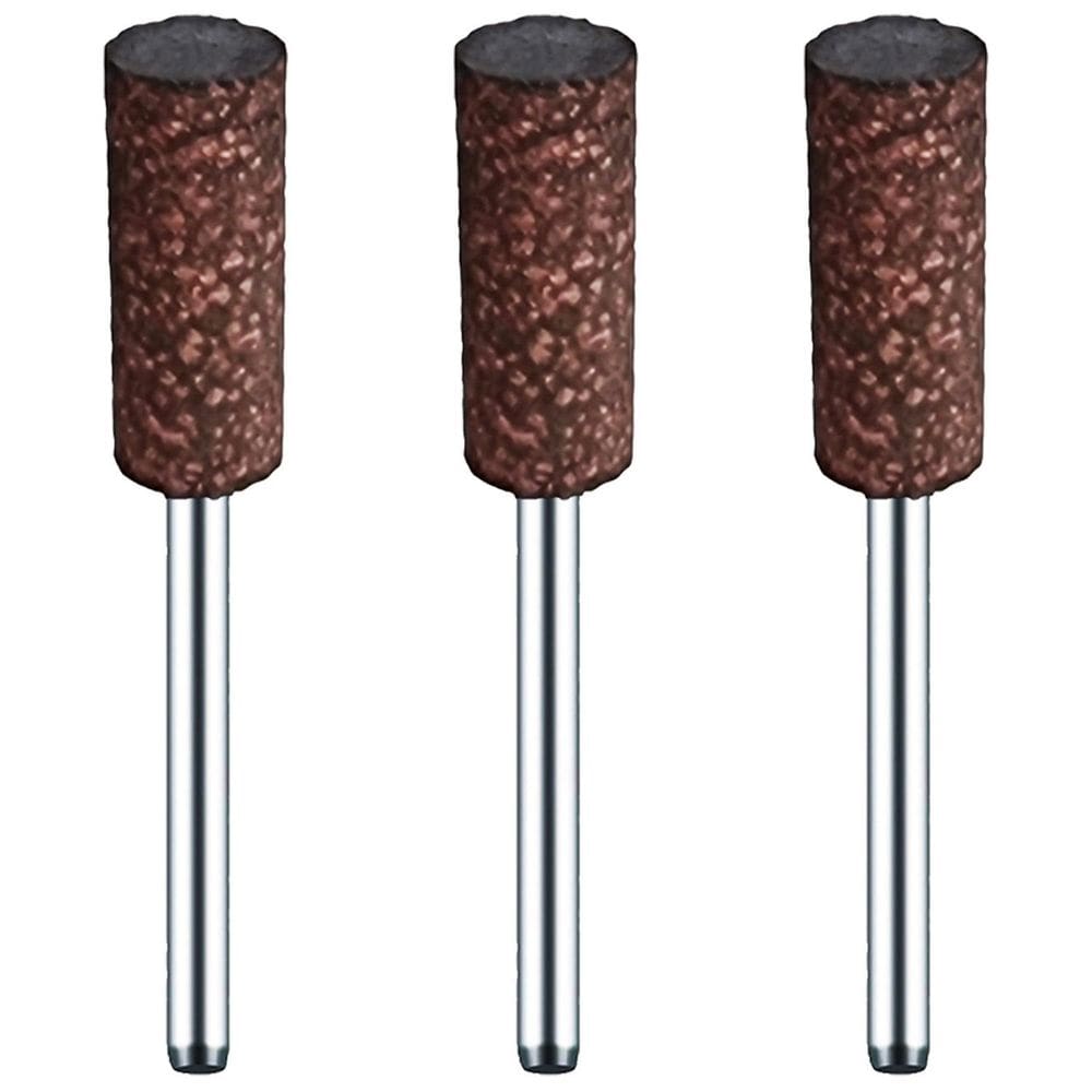 Kit 3 Ponta Montada 8Mm Borracha Abrasivo Haste 3Mm Retífica