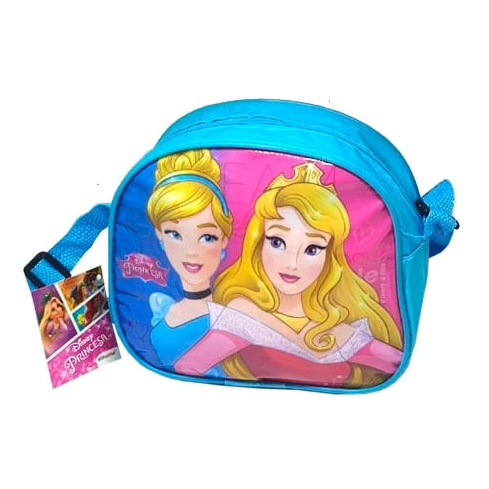 Bolsa Com Alça Infantil Princesas - Azul