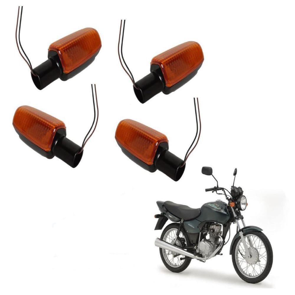 Jogo 4 Piscas Honda Cg Titan Fan Cargo 125 150 2000 Ate 2013