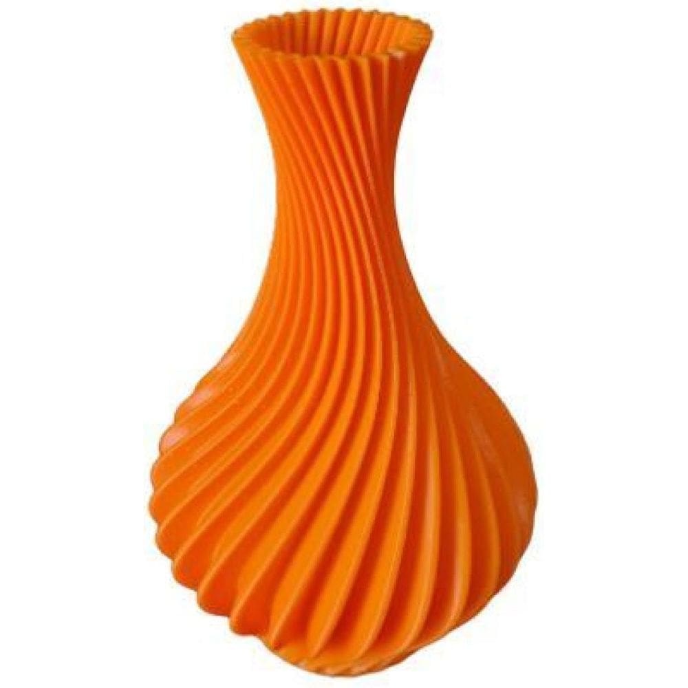 Vaso Plantas Modelo Espiral Laranja - Jarro Decoração 18Cm