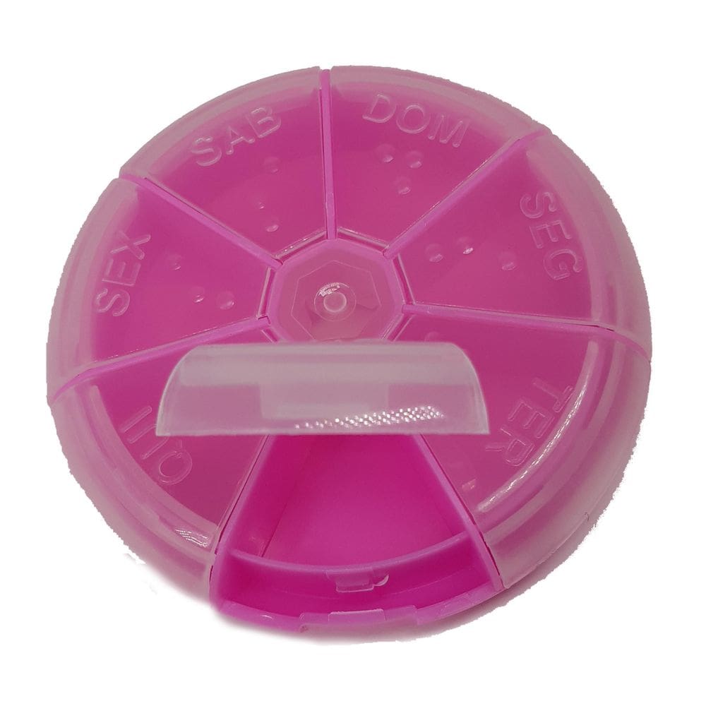 Porta Comprimido Rosa Pink Redondo