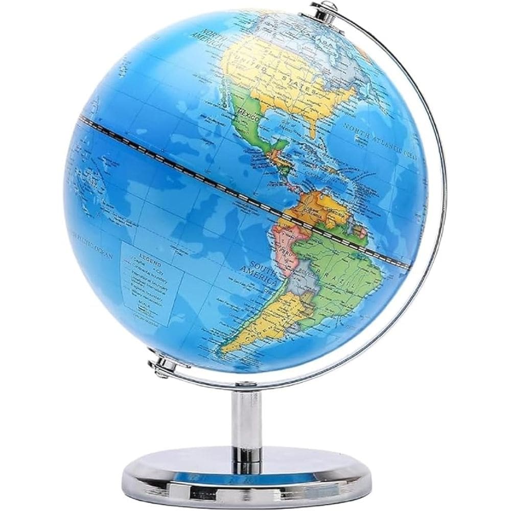 Globo Terrestre Giratório Polítuci Mapa Mundi Grande 40CM ESCOLAR ESTUDO DECORACAO DE MESA