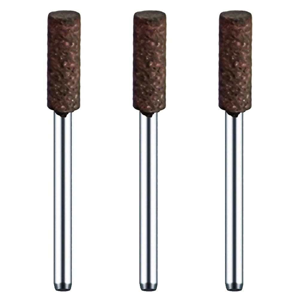 Kit 3 Ponta Montada 5Mm De Borracha Com Abrasivos Haste 3Mm
