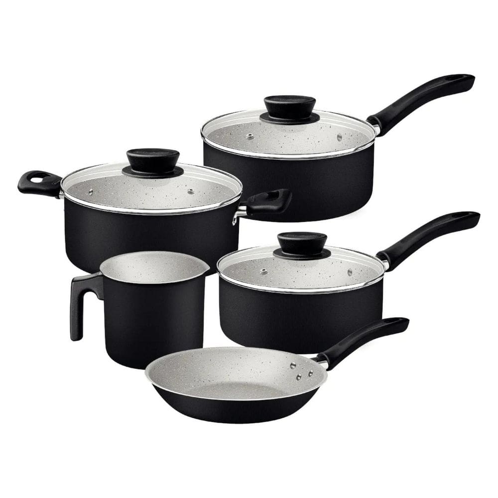Jogo De Panelas Tramontina 5Pcs Linz - Preto
