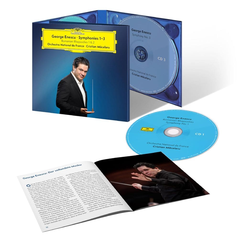 Conjunto de CDs: Enescu Symphonies 1-3; Romanian Rhapsodies 1 e 2 - 3 CDs