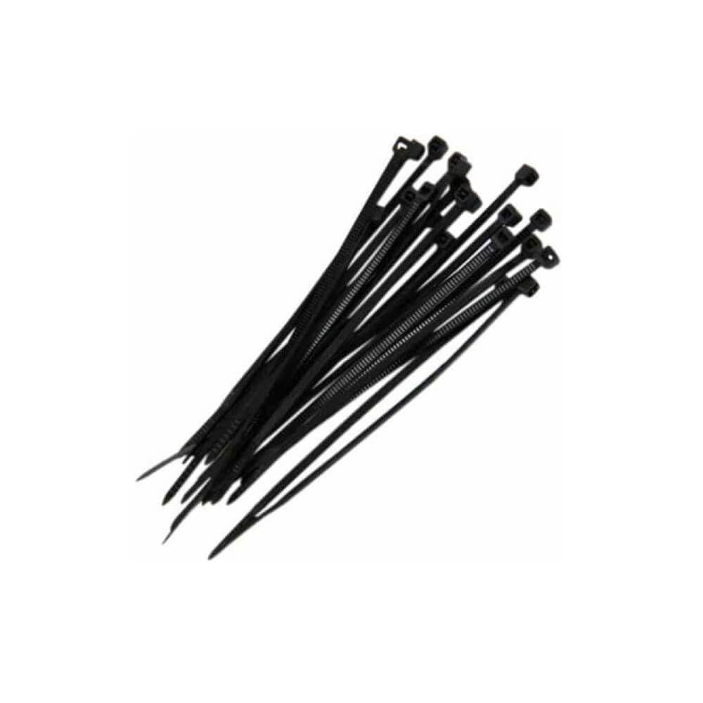 Abraçadeira Nylon 10 x 0,25 cm Hulter 100 Peças Preta HT1100UVPP