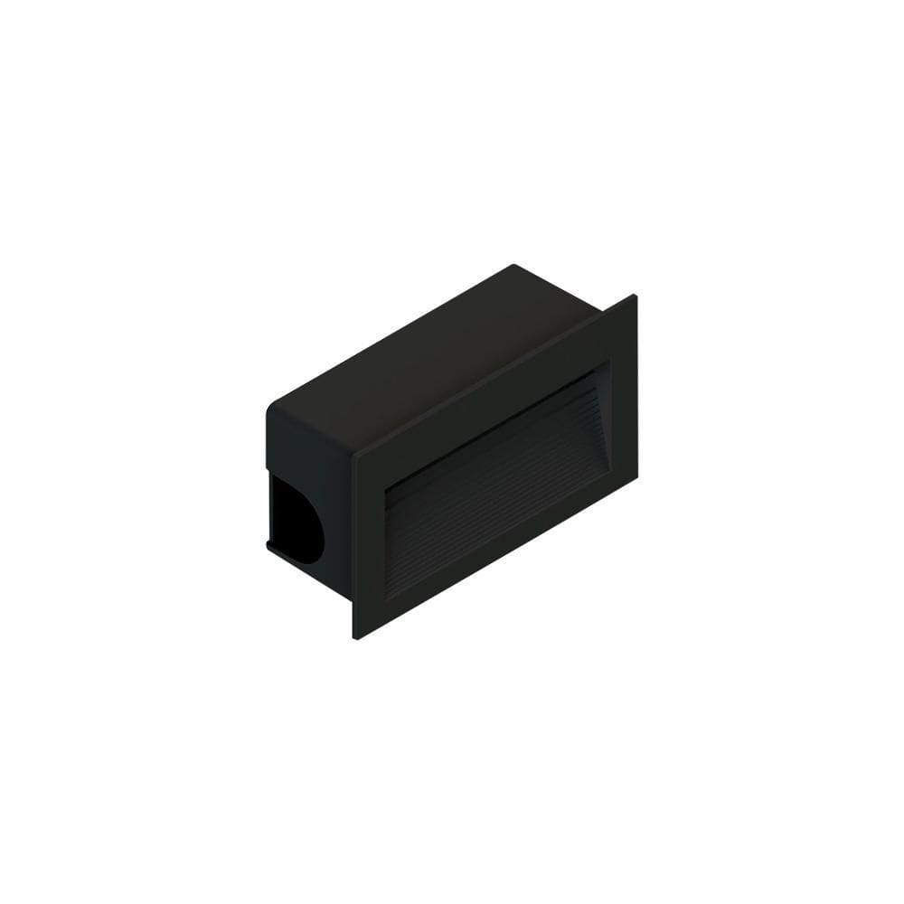 Balizador Save Energy Embutir Led 3W Bivolt Preto 3000K Luz