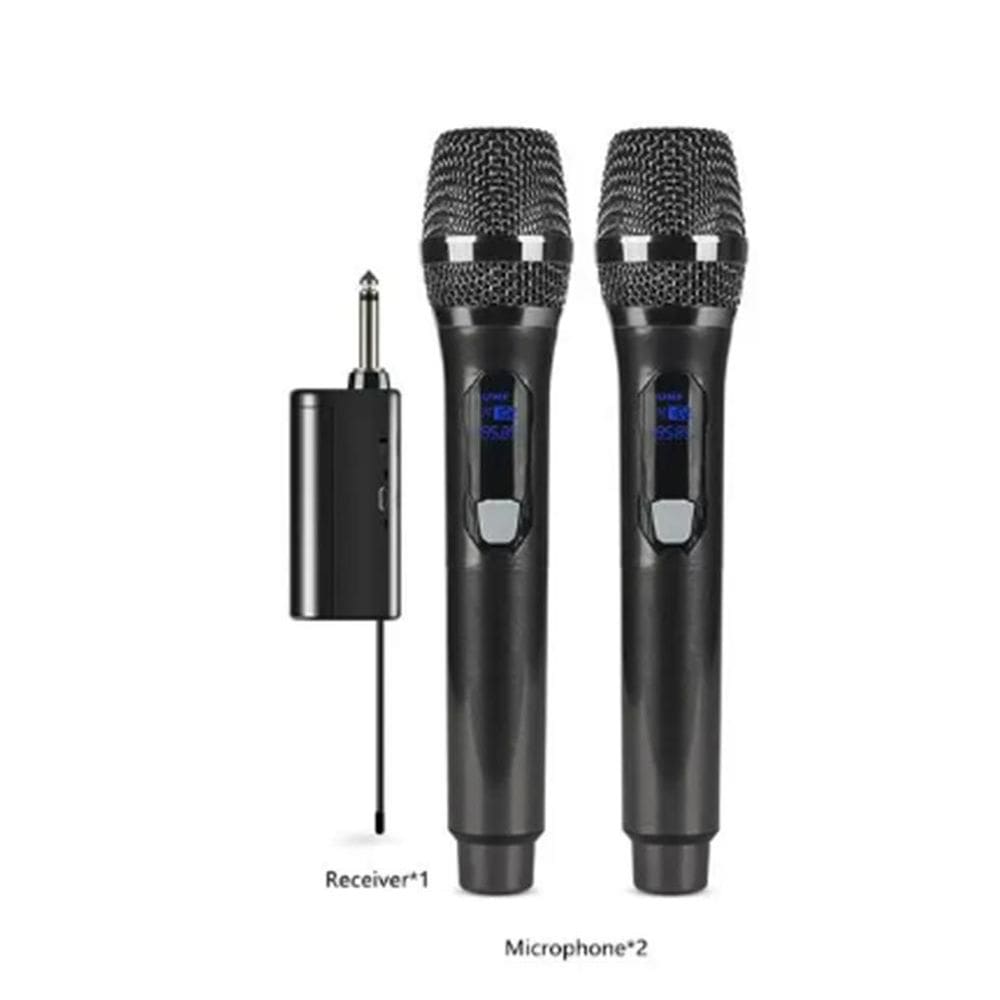 Microfone Duplo Sem Fio Profissional Recarregável Dinamico