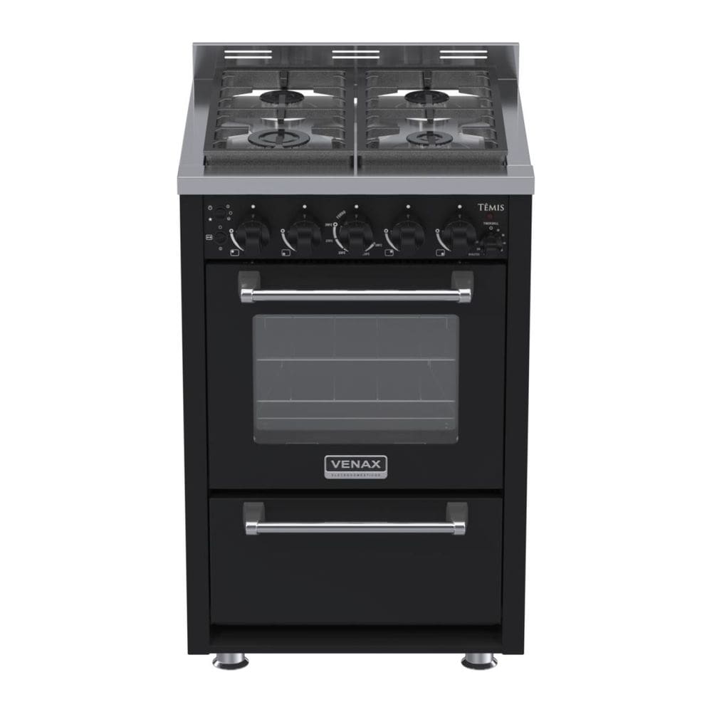 Fogao 4 Bocas Venax Temis Preto Glp