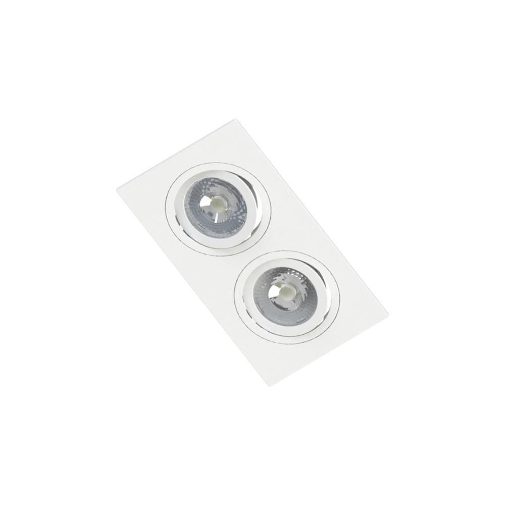 Spot De Embutir Plano Save Energy Para 2 Lâmpadas Par 20 E27