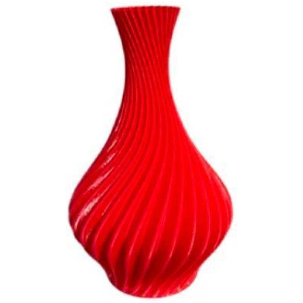 Vaso Plantas Modelo Espiral Vermelho- Jarro Decoração 15Cm