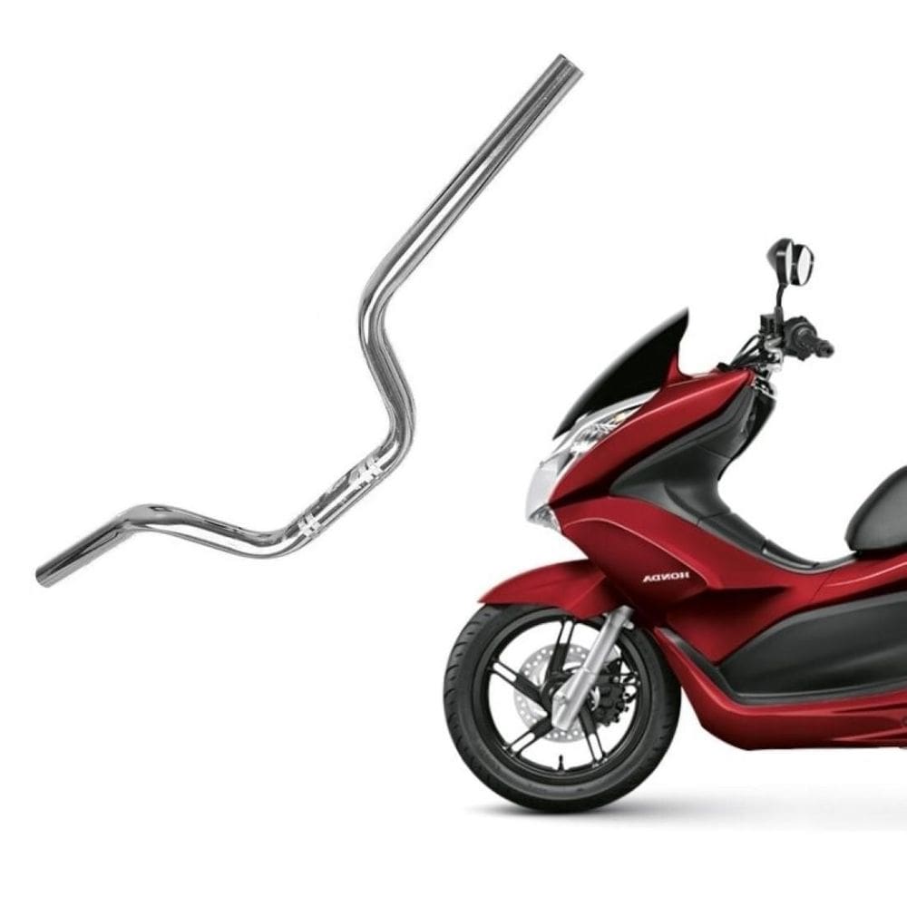 Guidão Gemoto Cromado Honda Pcx 150 De 2014 Ate 2018