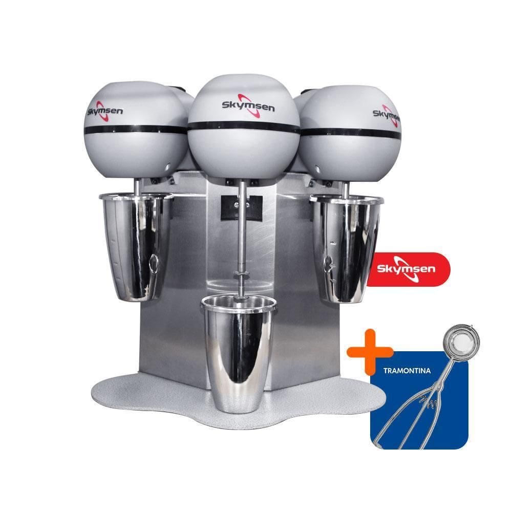 Batedor Milk Shake 220V Bms3 3 Copo Skymsen + Concha Sorvete