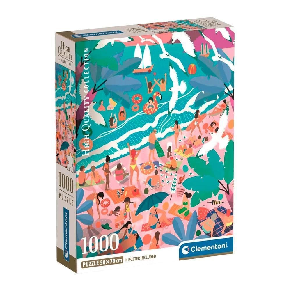 Puzzle 1000 Peças Domingo Na Praia - Clementoni 39938