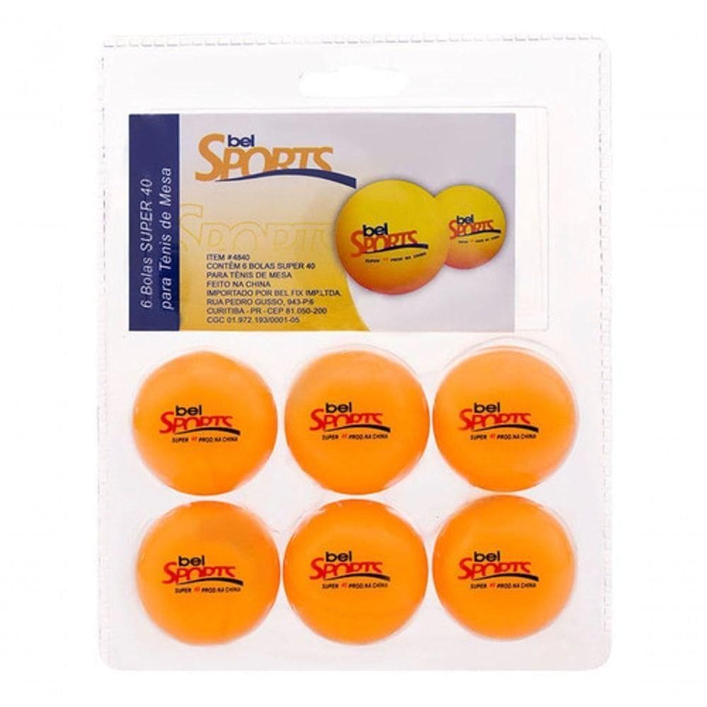Kit Com 6 Bolinhas Tênis De Mesa Ping Pong 40 484000 Belfix