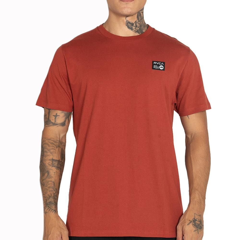 Camiseta RVCA Anp Label SM26 Masculina Vinho