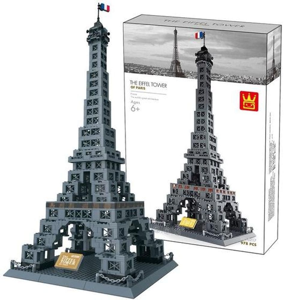 Blocos de Montar Torre Eiffel Paris França Brinquedo de Blocos de Construção 978 Peças