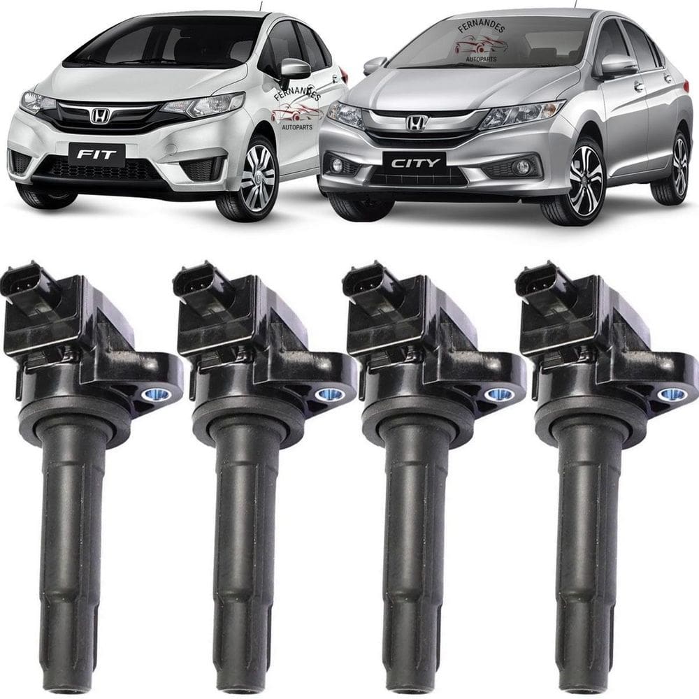 Kit 4 Bobina De Ignição Honda Fit City Wr-V 2017 2018 2019
