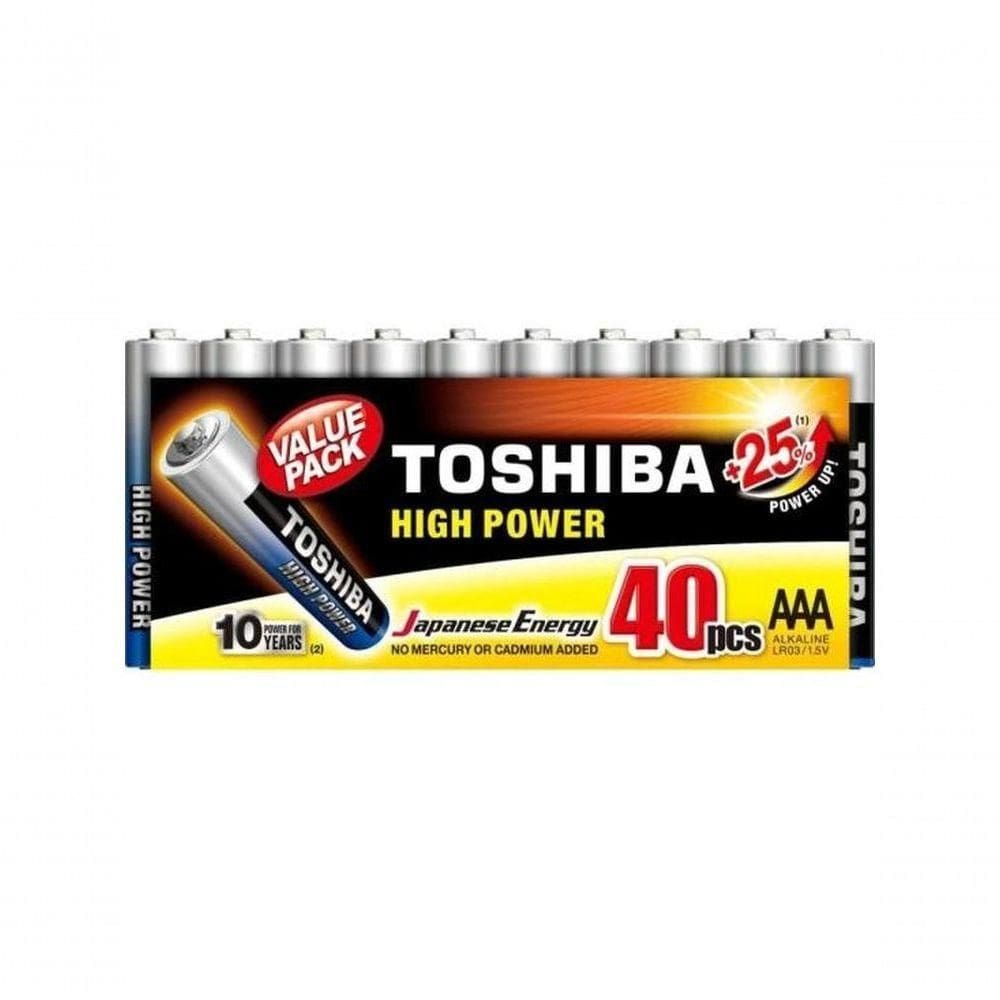 Pilha Alcalina Aaa 1,5v Lr03gcp (c-40 Pilhas)Toshiba