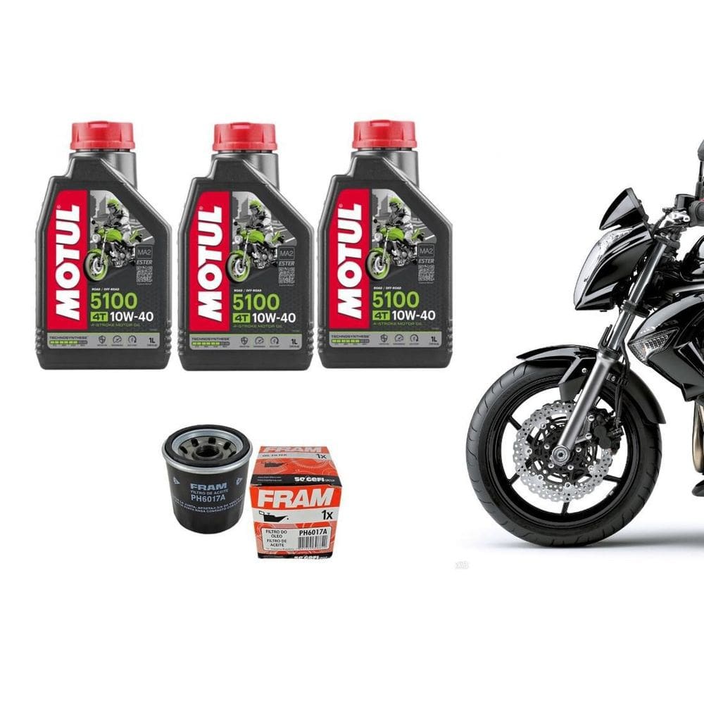 Óleo 3L Motul 5100 10W40 + Filtro De Óleo Fram Ph6017