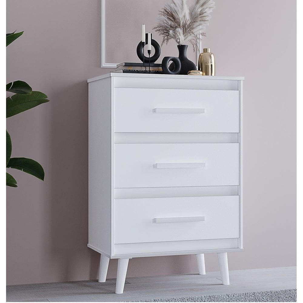 Comoda Mila 3 Gavetas - Branco Móblis