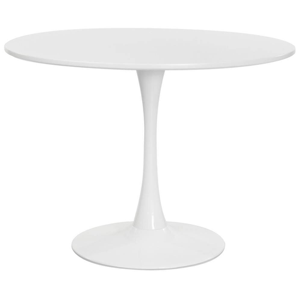 Mesa Saarinen Tulipa Redonda 120Cm Tampo Madeira Branca Sala
