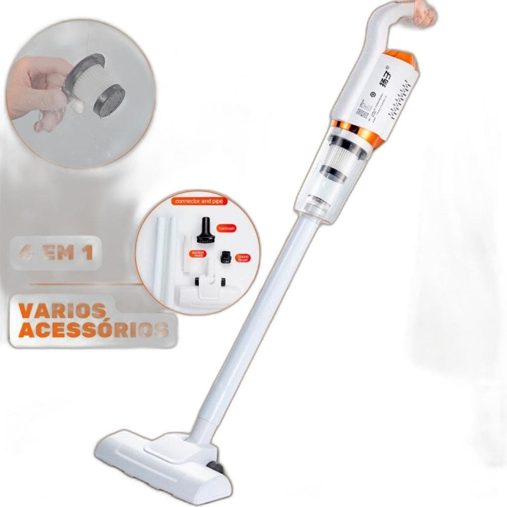 Aspirador Pó Portátil Sem Fio Vertical Flexibilidade Na