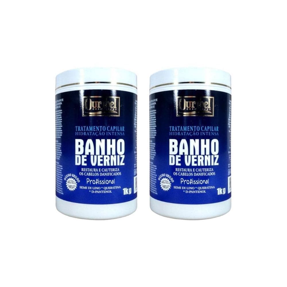 Mascara Ouribel Banho De Verniz 1000G - Kit Com 2Un