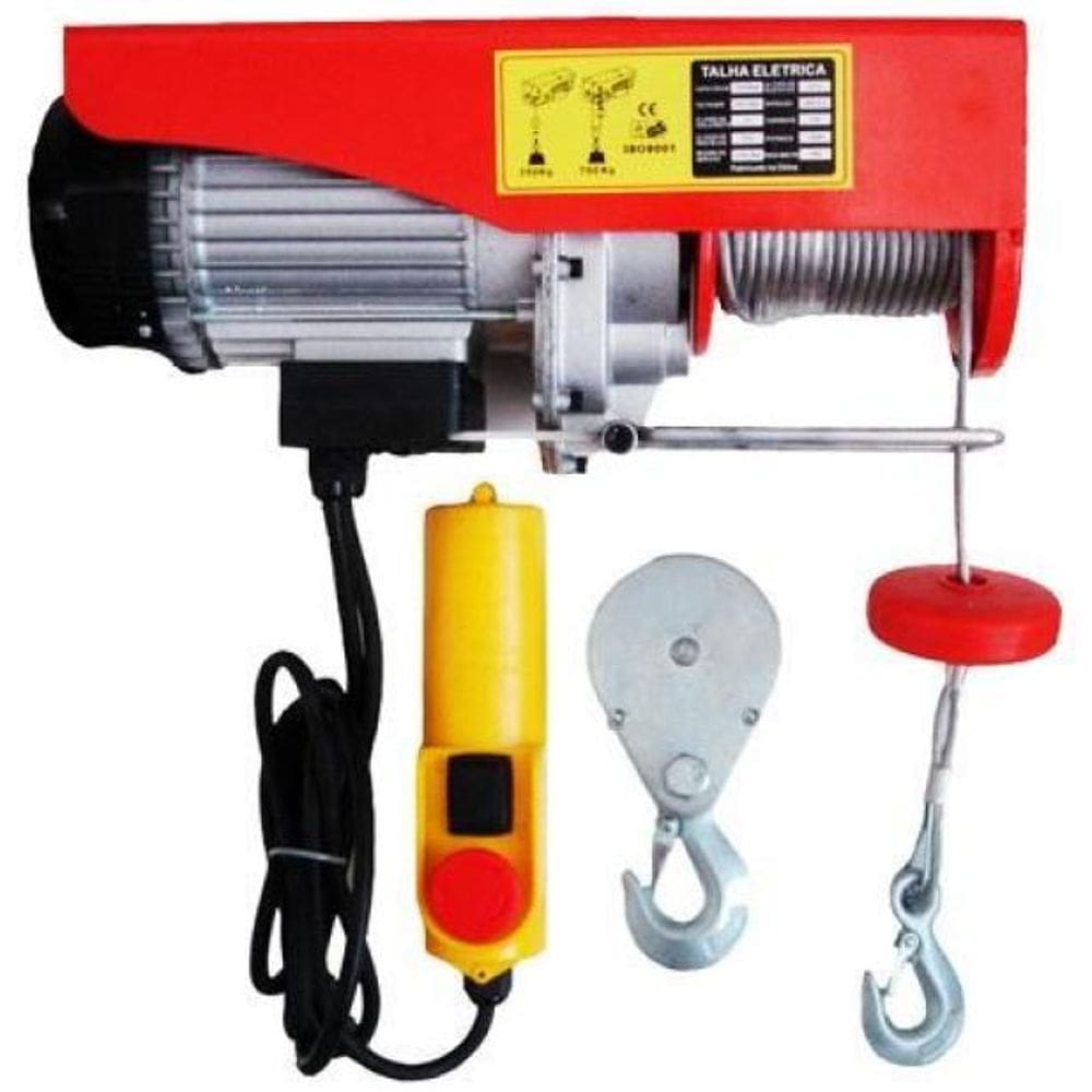Talha Elétrica 300 A 600 Kg Guincho Cabo Aço 220V Velve