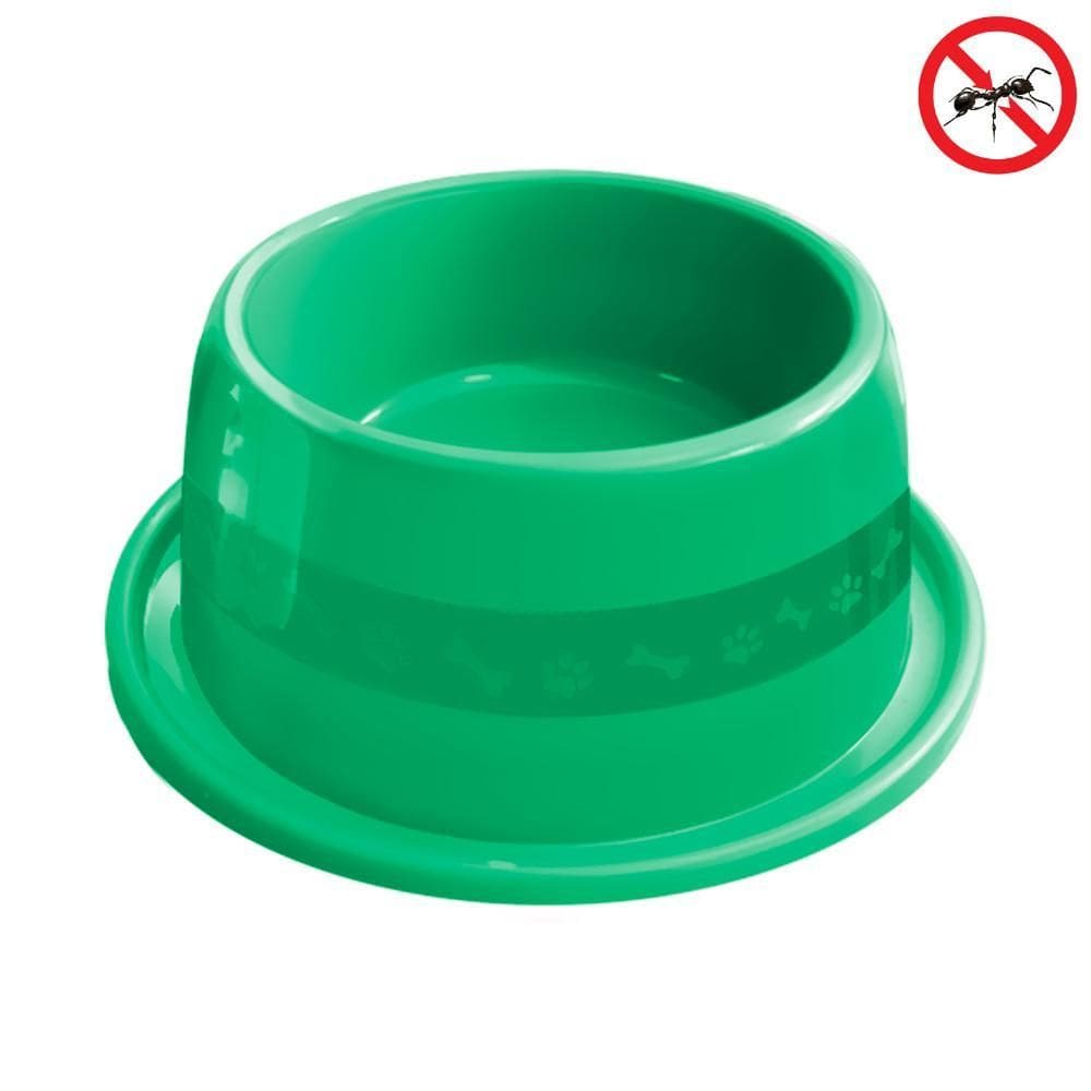 Comedouro Grande Anti Formigas Para Gatos E Cachorros Verde