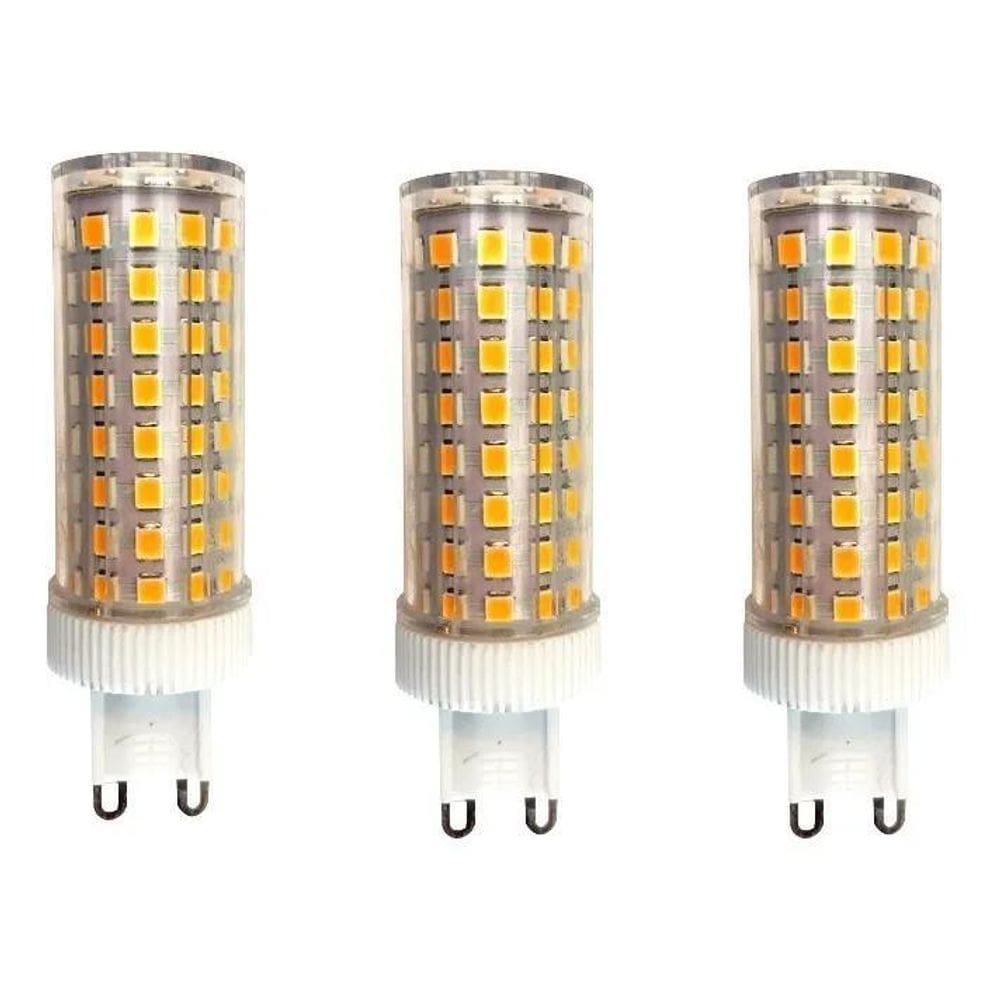 3X Lâmpada Led Halopim G9 15W 96 Leds Para Lustre Arandela C