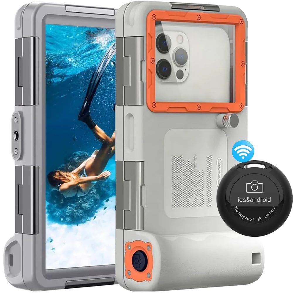 Capa Case Celular a Prova D’Água SHELLBOX Mergulho Controle Remoto Bluetooth 2 Geração Smartphone Universal