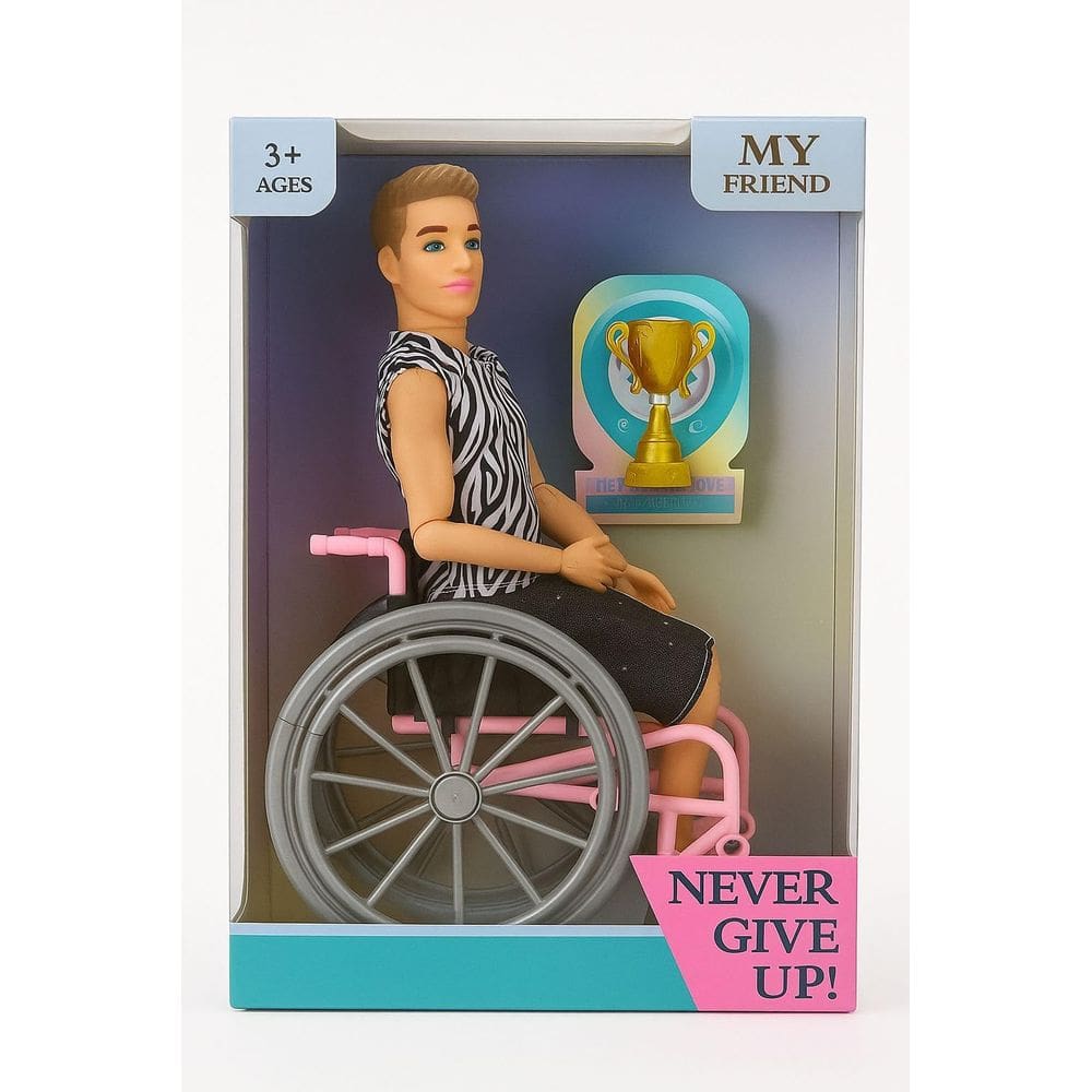 Boneca Cadeirante My Friend com Cadeira de Rodas – Articulado Realista e Educativo