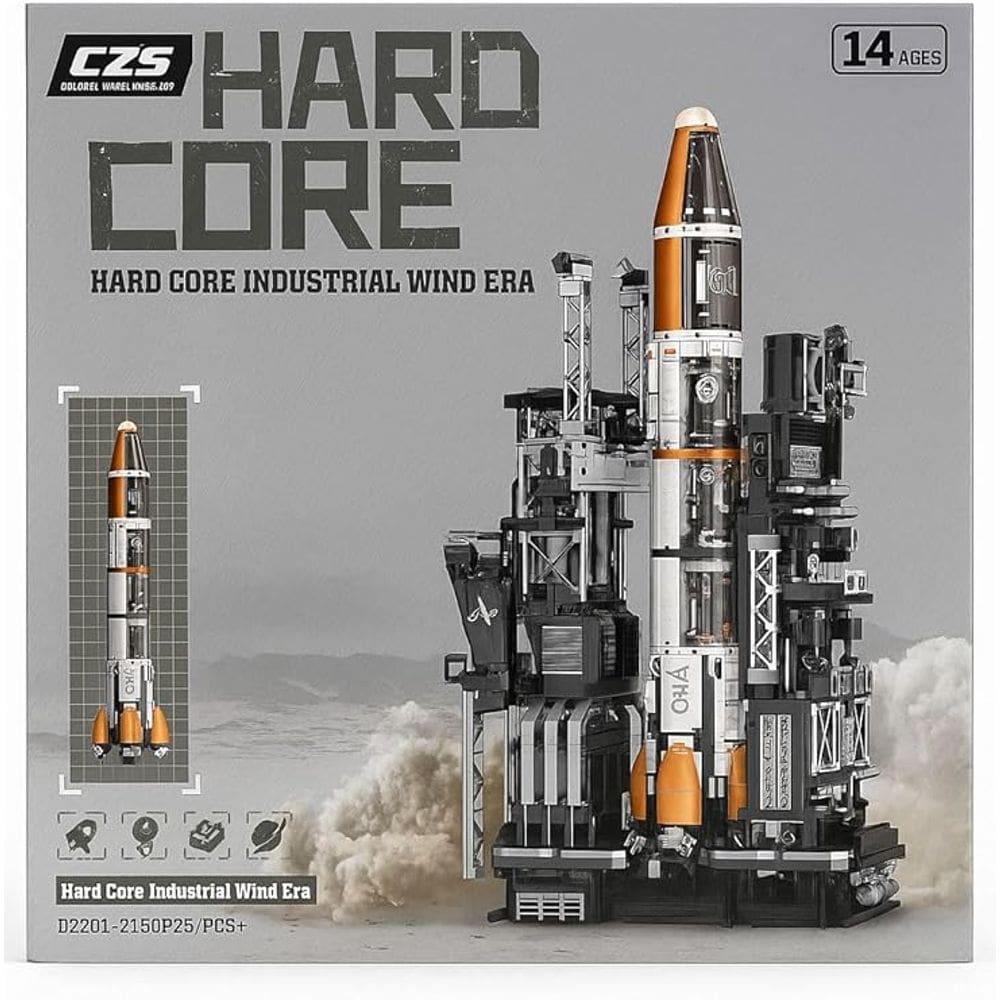 Blocos de Montar CZS Hard Core Foguete Espacial com Plataforma Brinquedo de Blocos de Construção 2166 Peças.