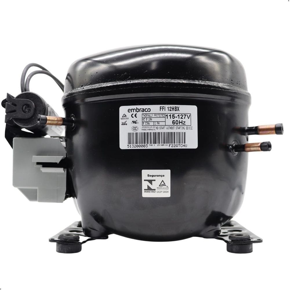 Motor Compressor Embraco 1/3 + Ffi12Hbx R134A - 127V