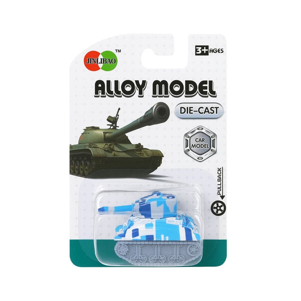 Mini Tanque Azul de Brinquedo Die-Cast – Modelo Pull Back Liga de Metal