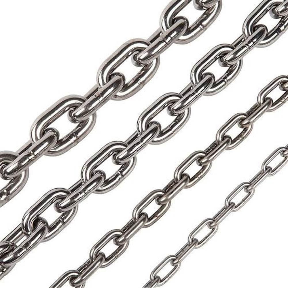 Corrente Em Aço 8Mm Inox Sem Calibragem 8Mm Com Elo Longo