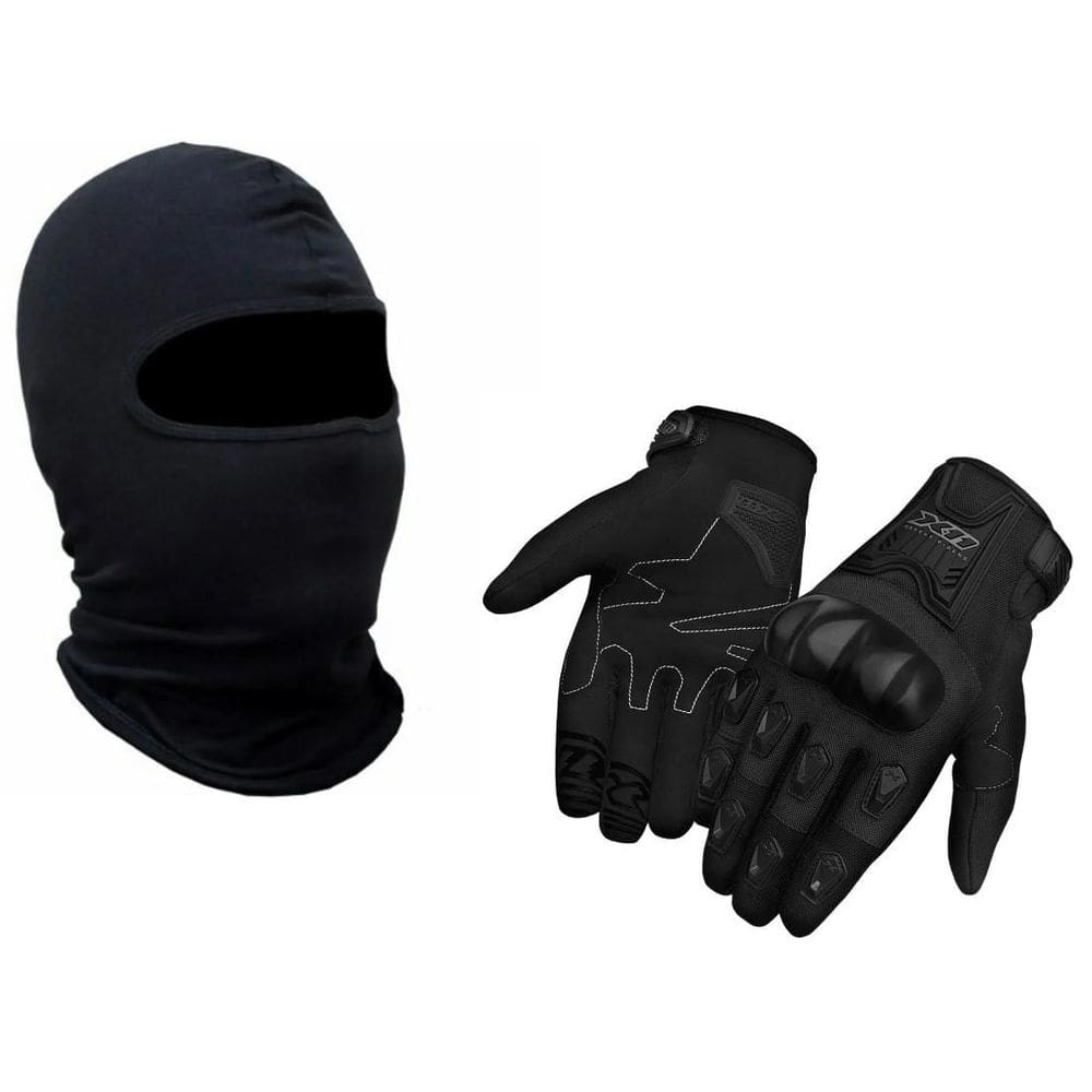 Luva X11 Blackout Com Protetor + Capuz Balaclava Tamanho M