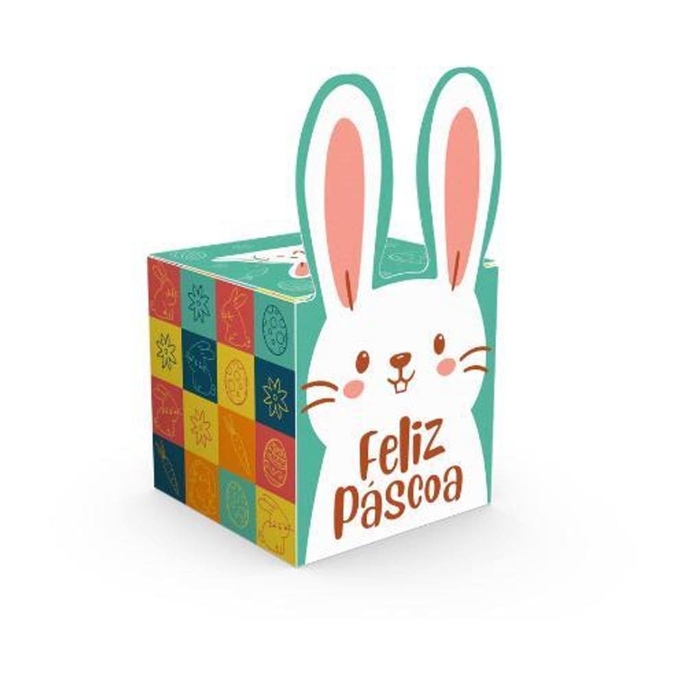 Caixa Pop Up 8X8X8Cm Pascoa Divertida Com 10 Unidades Ideia