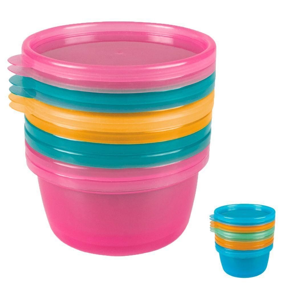 Kit 6 Potinhos Papinha Congelar Armazenar Alimento Comida