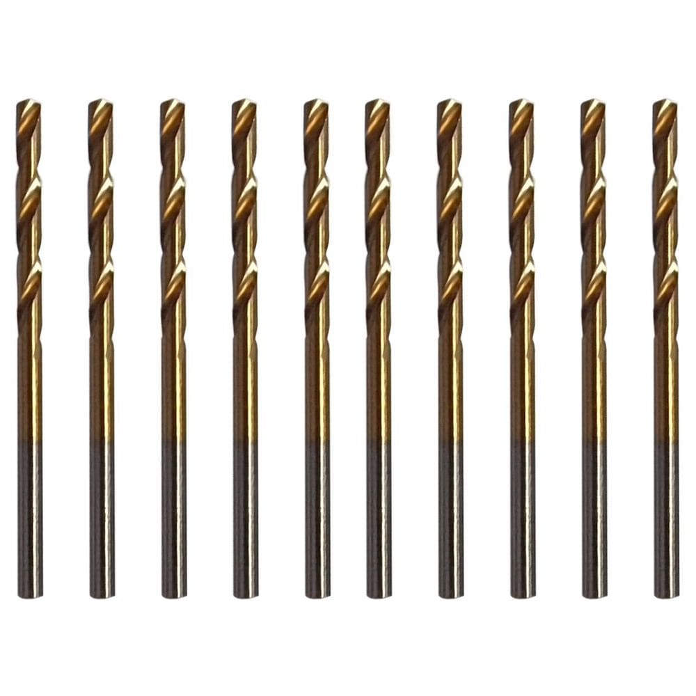 Kit 10 Broca 2.4Mm Aço Rápido Hss Titânio Para Mini Retífica