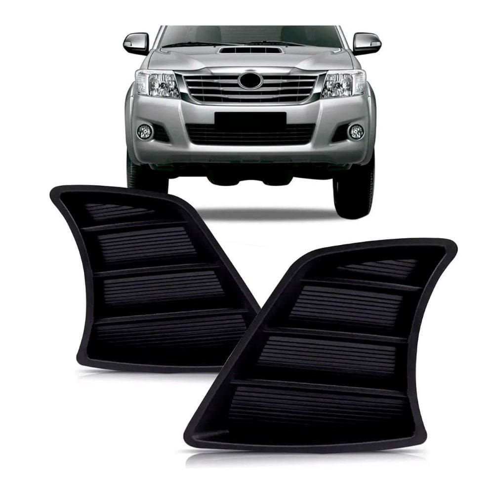 Par Grade Moldura Farol Milha Hilux 2012 2013 2014 2015