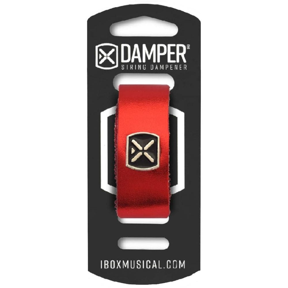 Damper Ibox Em Couro E Tag Em Metal Vermelho