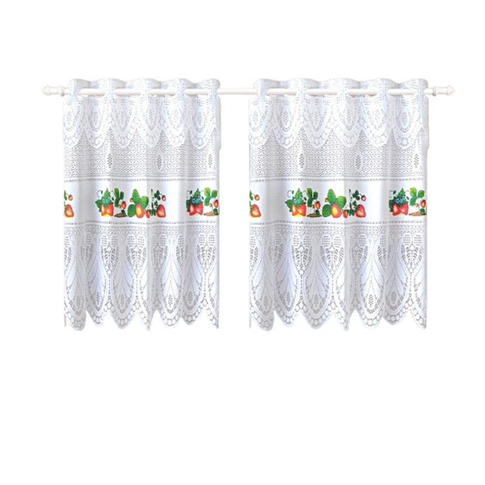 Cortina Pia Vitro Stilo Renda Cozinha 1,60X0,80 Alt