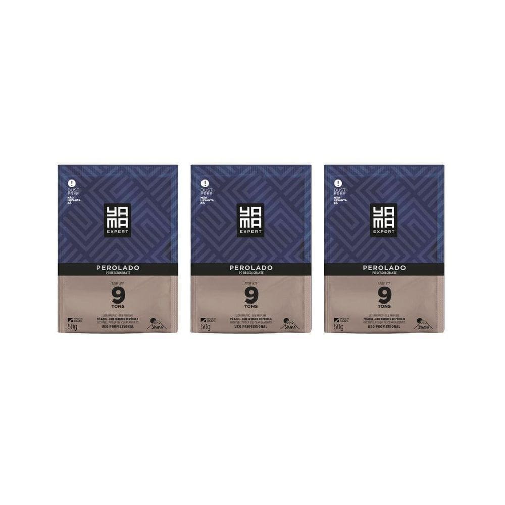 Po Descolorante Yama Perolado 50G - Kit Com 3Un