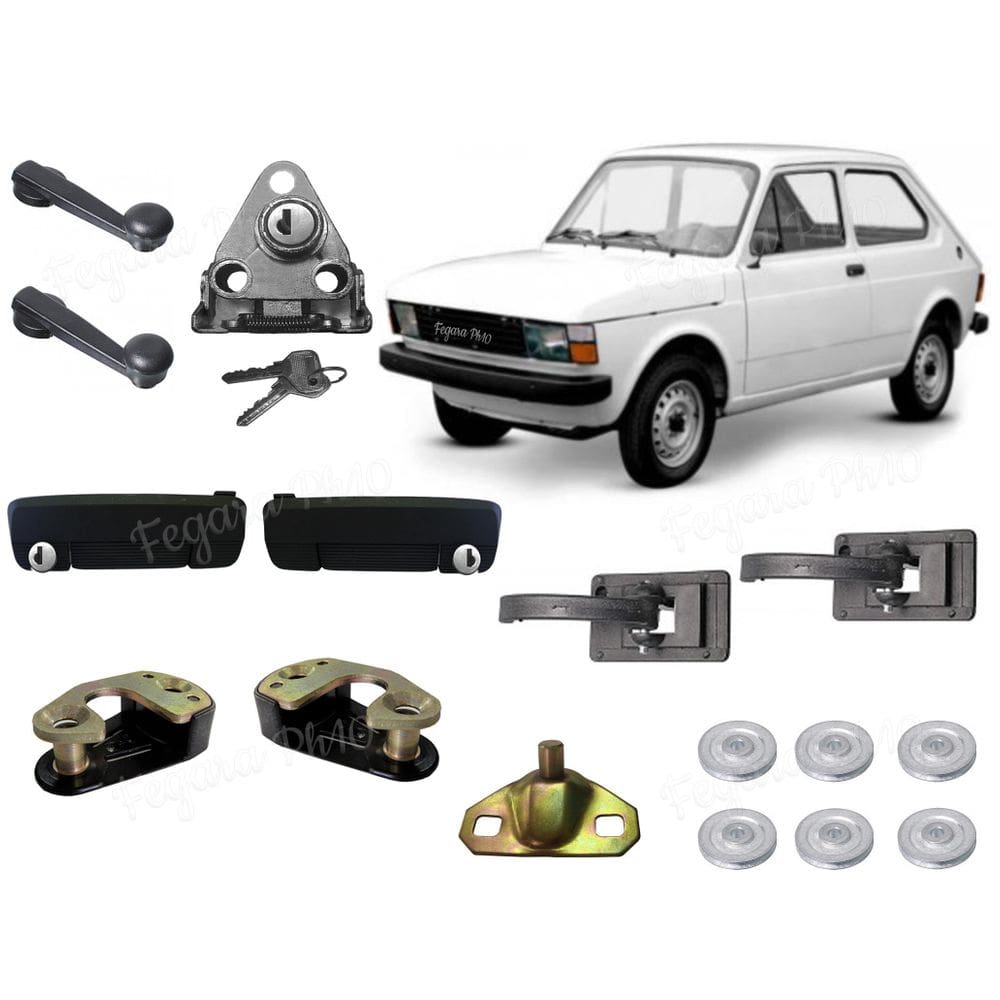 Kit Fiat 147 Fecho + Maçanetas + Batentes + Maquina